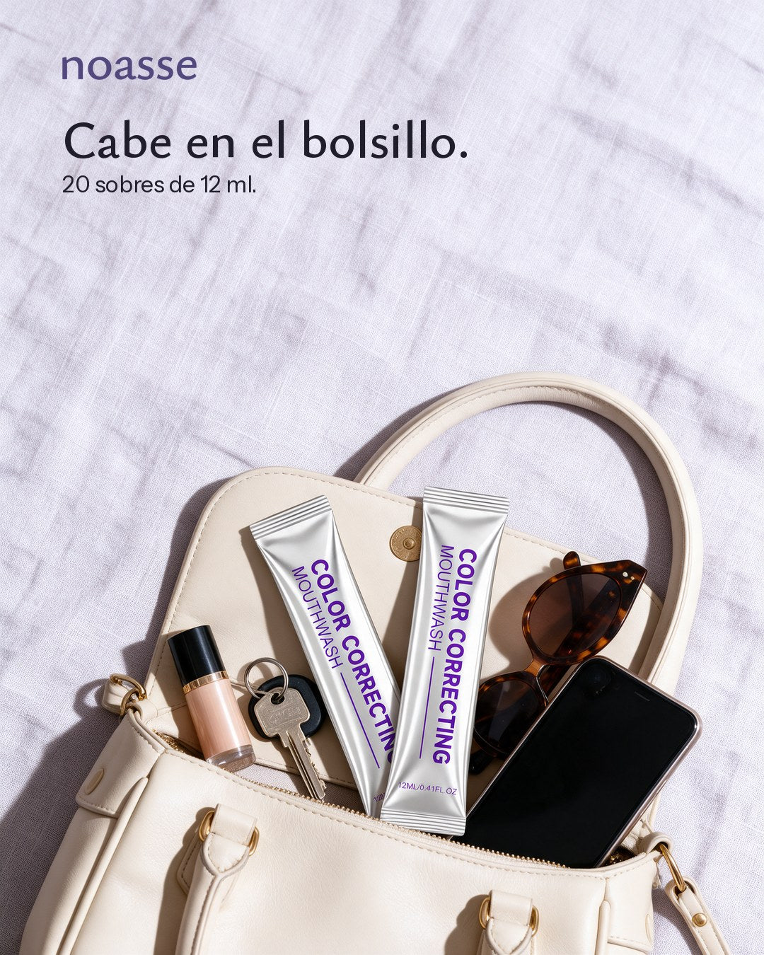 Los sobres de Noasse caben en el bolso